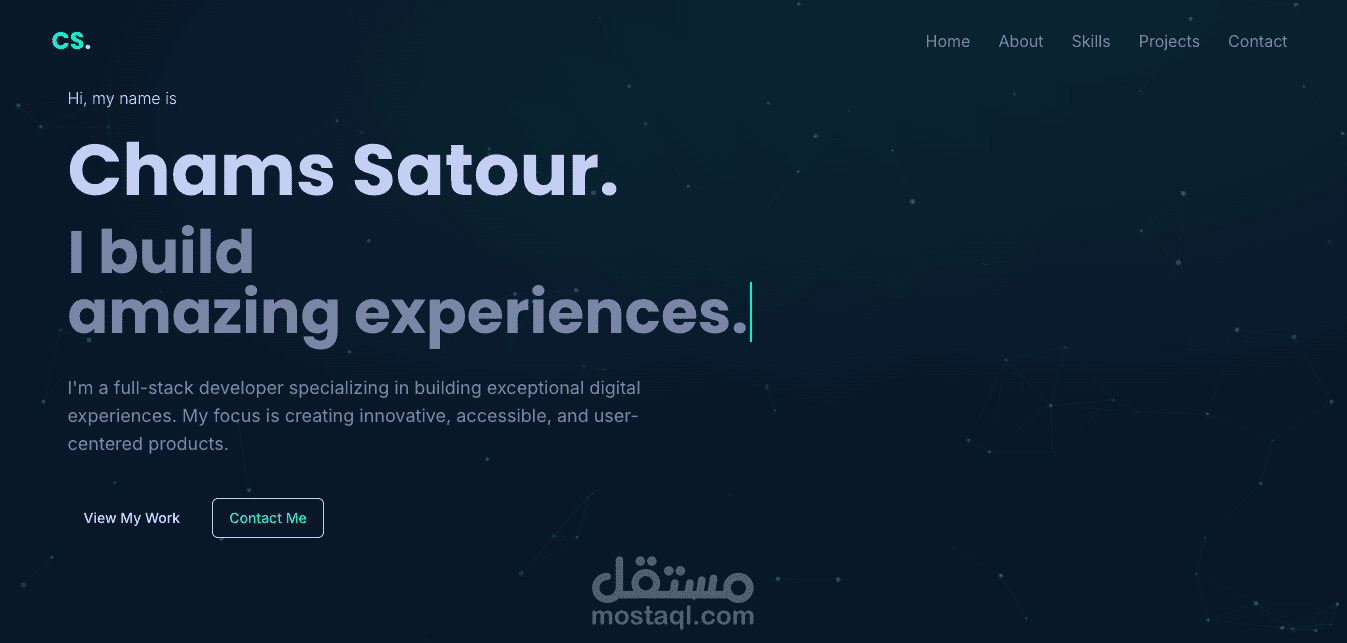 My Portfolio - تطوير محفظة أعمالي كمطور ويب