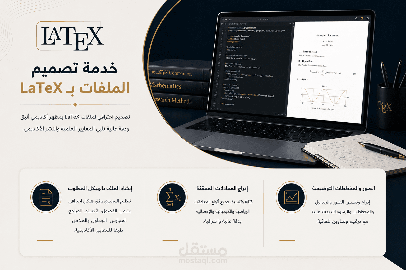 كتابة وتنسيق بحث بصيغة LaTeX
