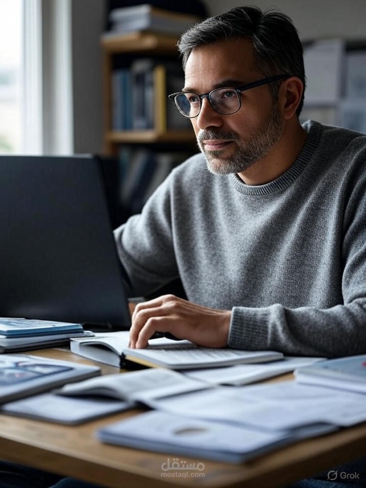 كتابة واعداد أبحاث علمية ومقترحات للدراسات العليا ومقترحات مشاريع مع اعداد عروض تقديمية