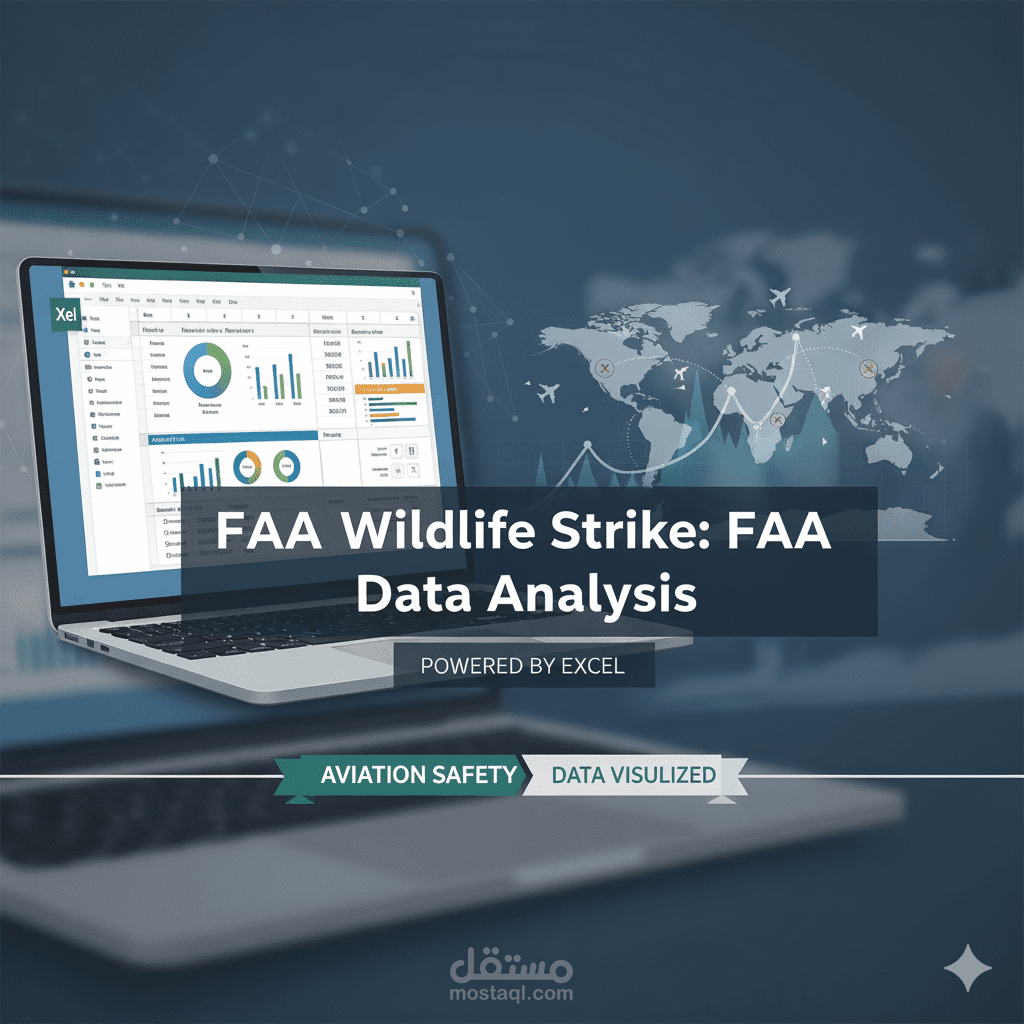 تحليل بيانات اصطدامات الحياة البرية بالطائرات (FAA Wildlife Strikes) باستخدام Excel