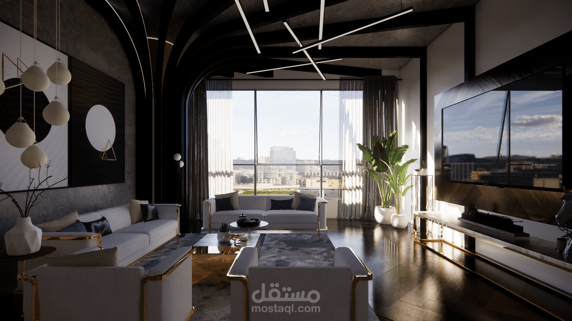 تصميم غرفه معيشه #6