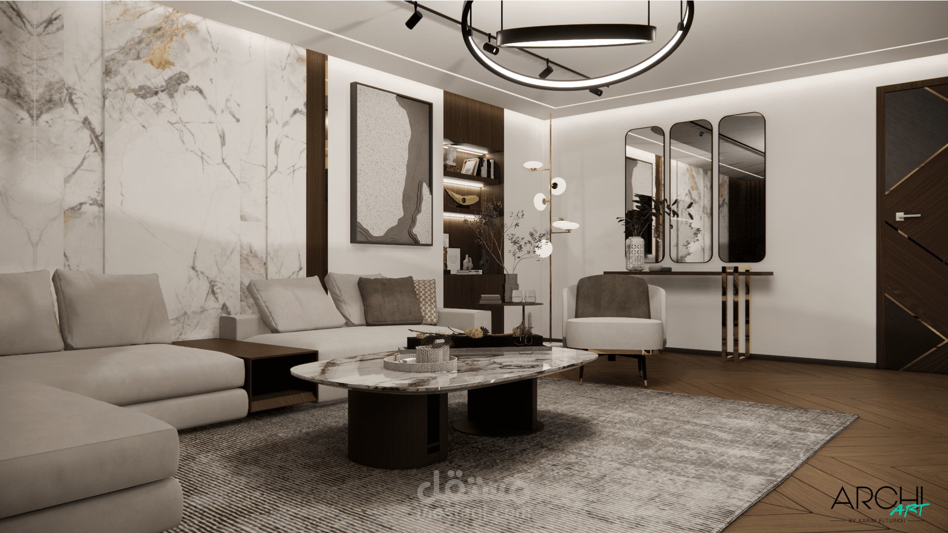تصميم غرفه معيشه #7