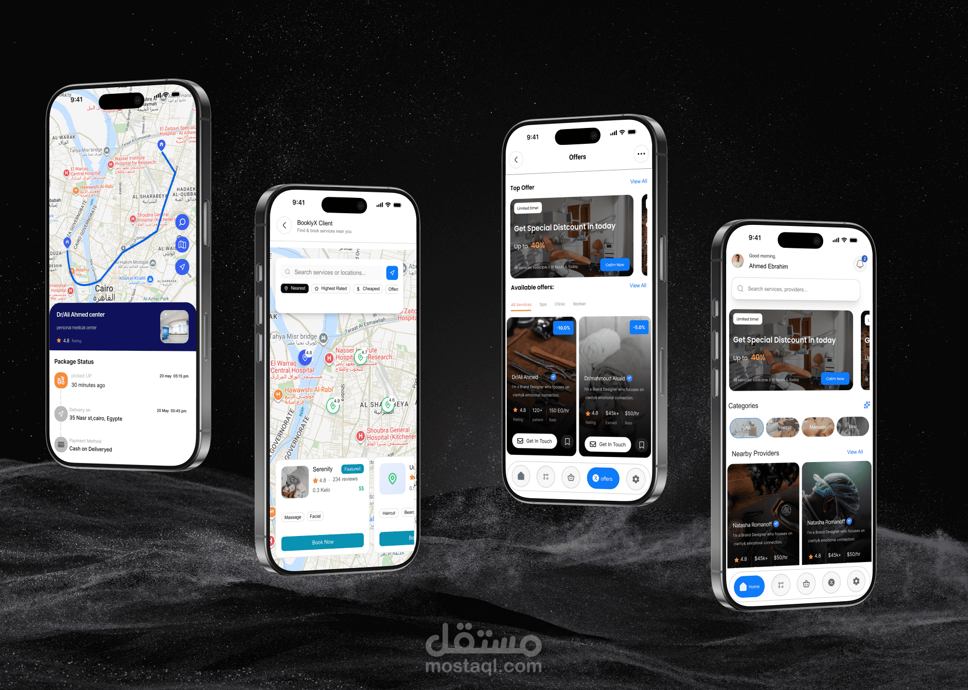 An app that offers appointment booking and services