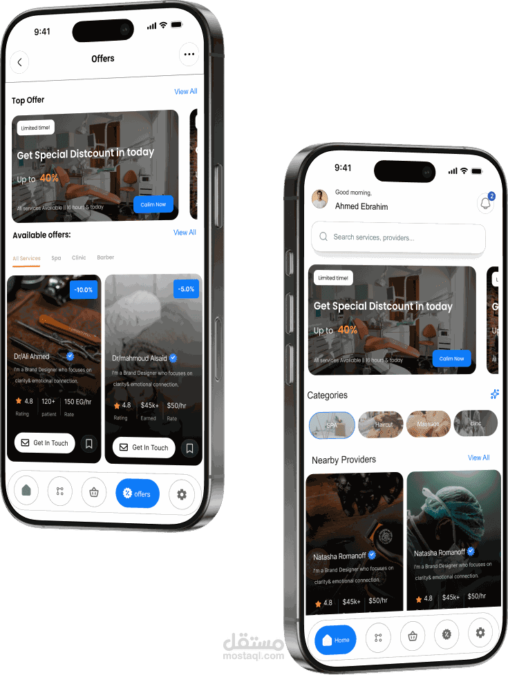 An app that offers appointment booking and services