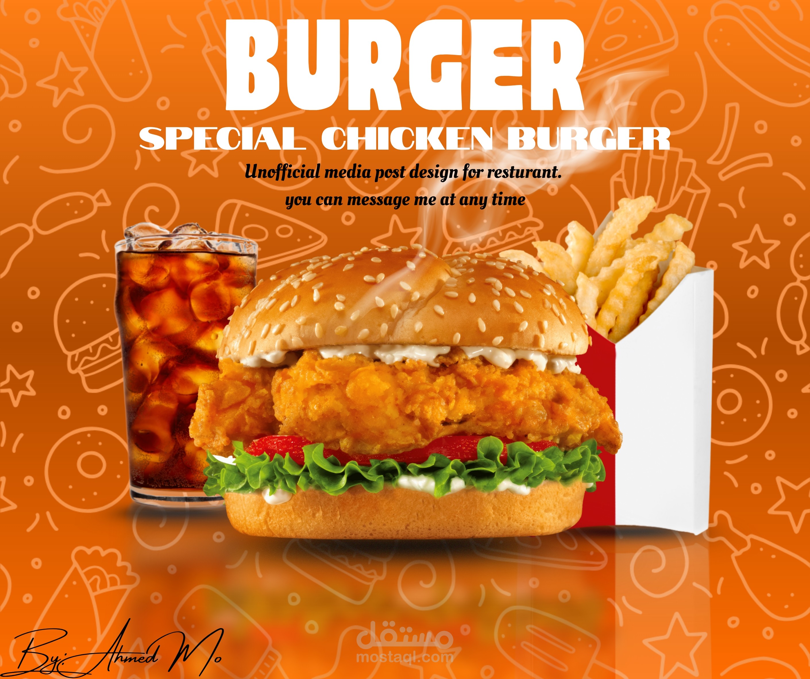 Crispy Chicken Burger Ad — Premium Food Visual