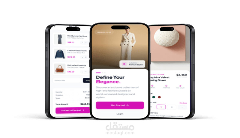 تصميم واجهة متجر أزياء حديثة (Fashion UI Design)