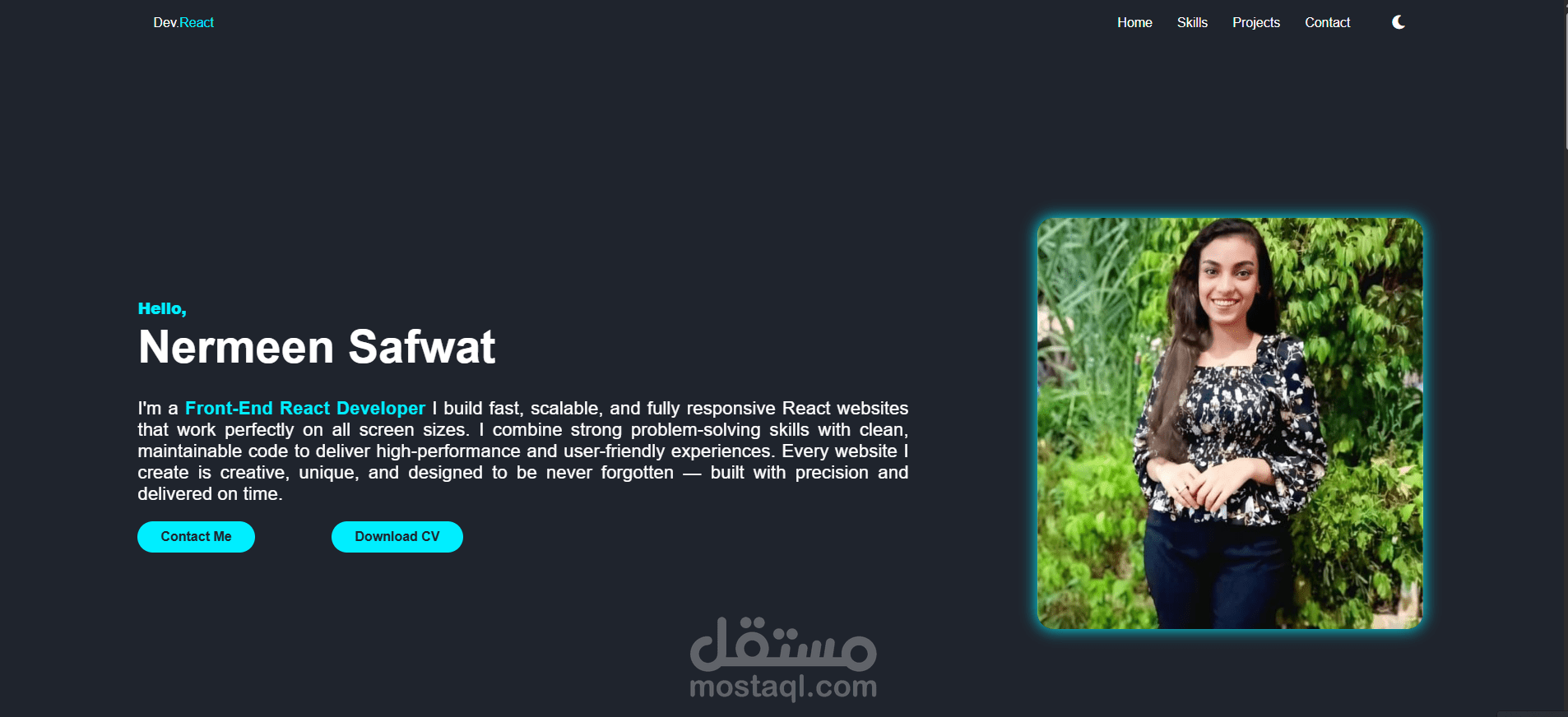 تصميم Portfolio website احترافي