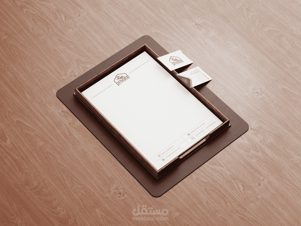 ورق مراسلات مكتب برايفت