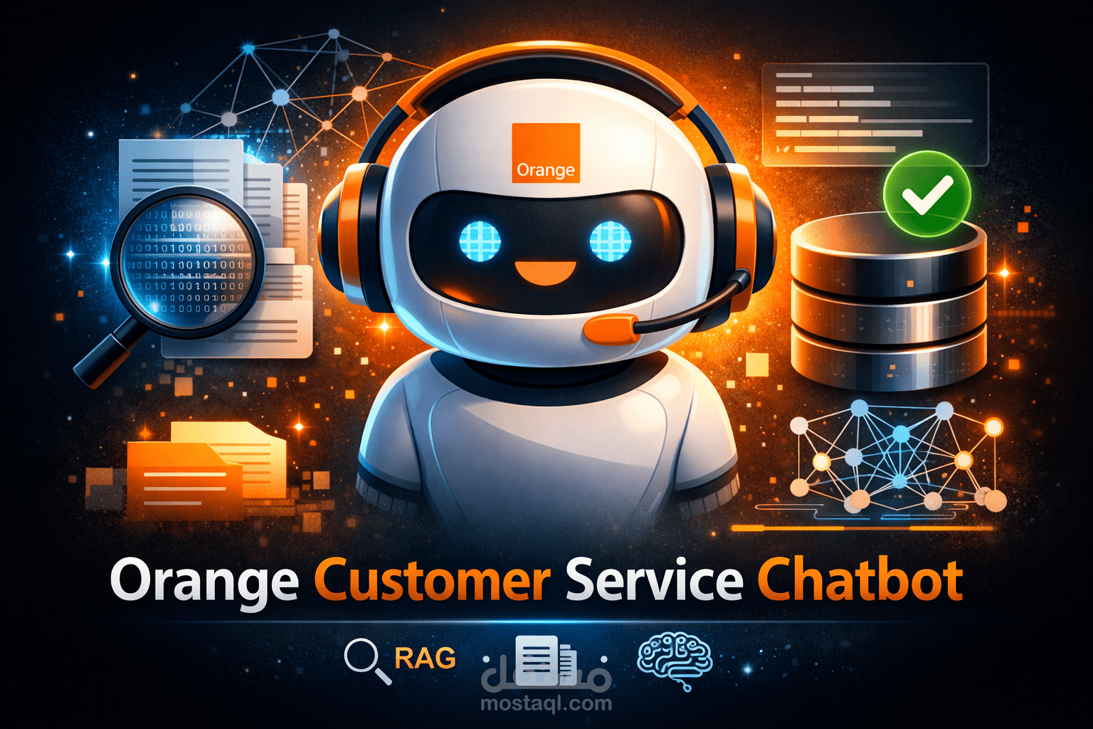 بناء مساعد خدمة عملاء ذكي (AI Chatbot) بتقنية RAG لشركة اتصالات