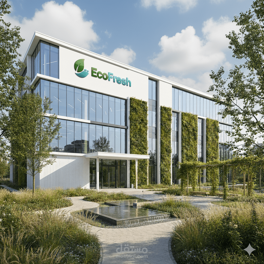 تطبيق الهوية البصرية المتكاملة لشركة Eco Fresh
