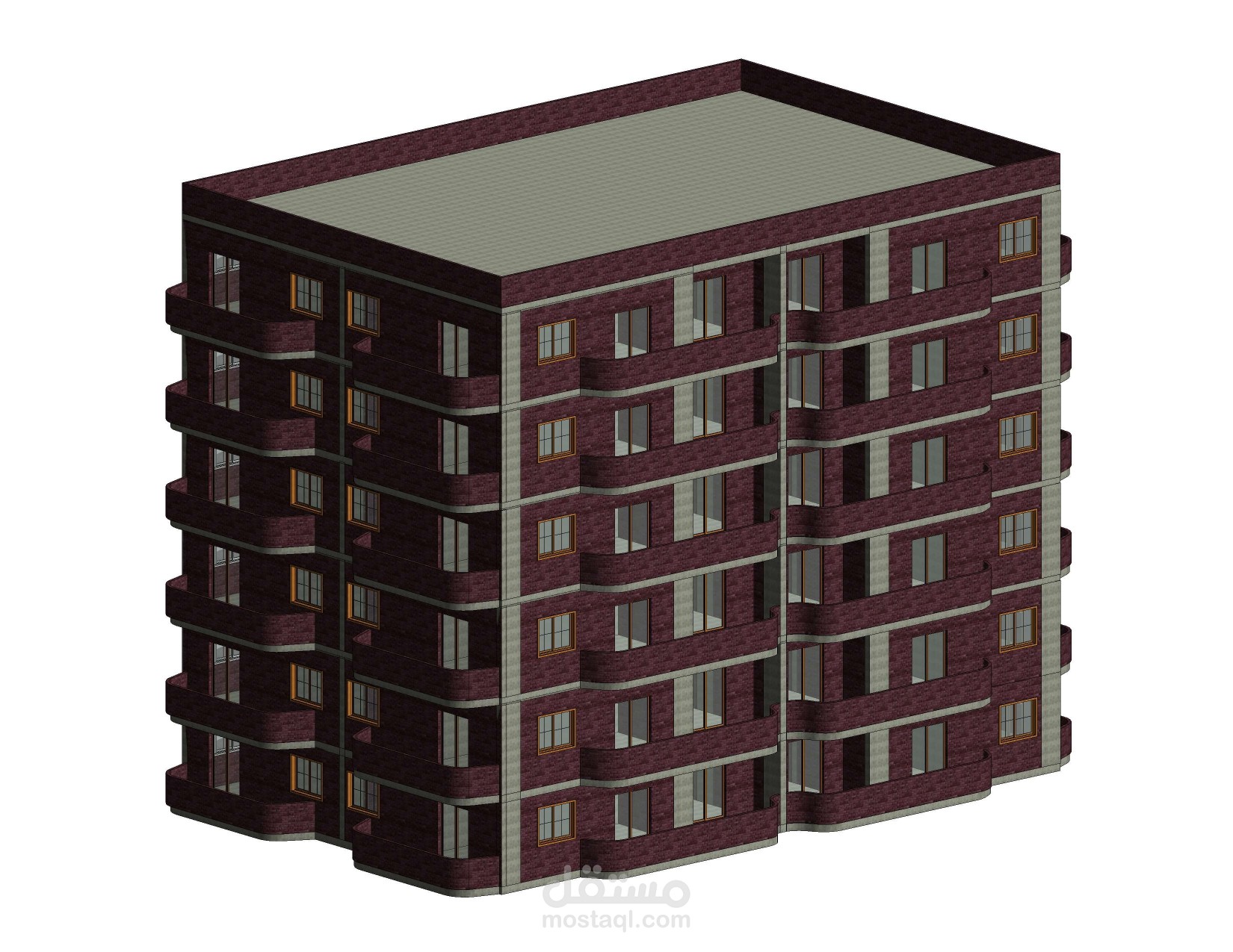 نمذجة وإعداد لوحات مبنى سكني متعدد الطوابق باستخدام Revit