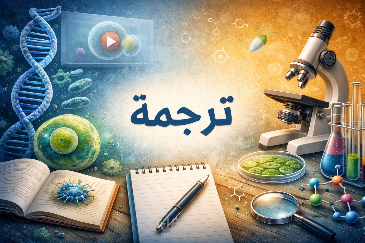 ترجمة فيديو في مجال الاحياء
