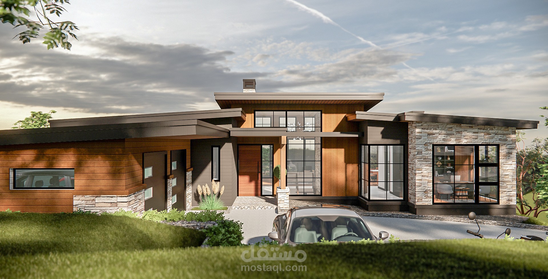 مونتاين هاوس للهندسة المعمارية والتصميم الداخلي | فيلا دوبلكس حديثة