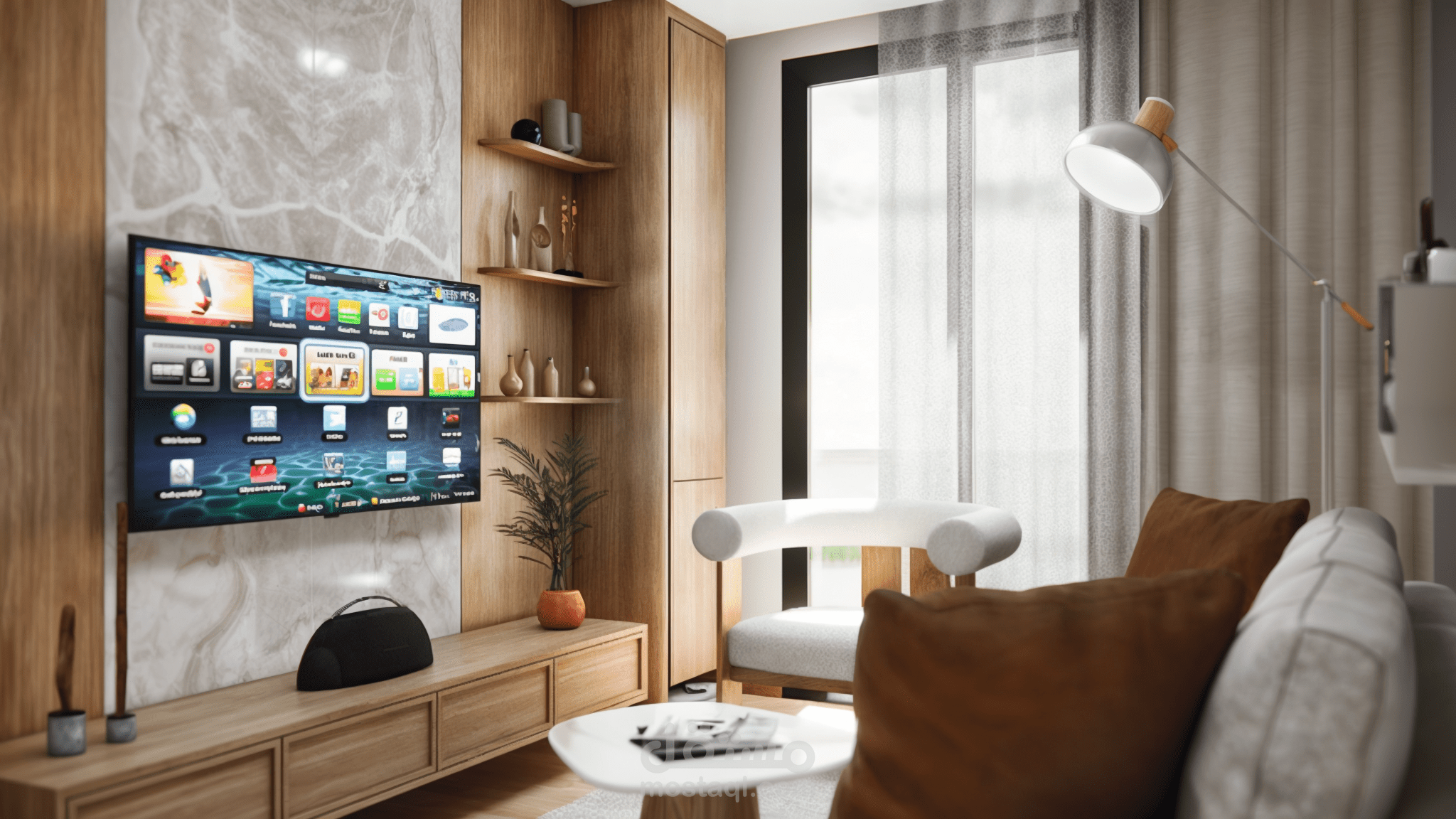 تصميم داخلي لشقة في شيشلي | تصميم شقة على طراز جاباندي