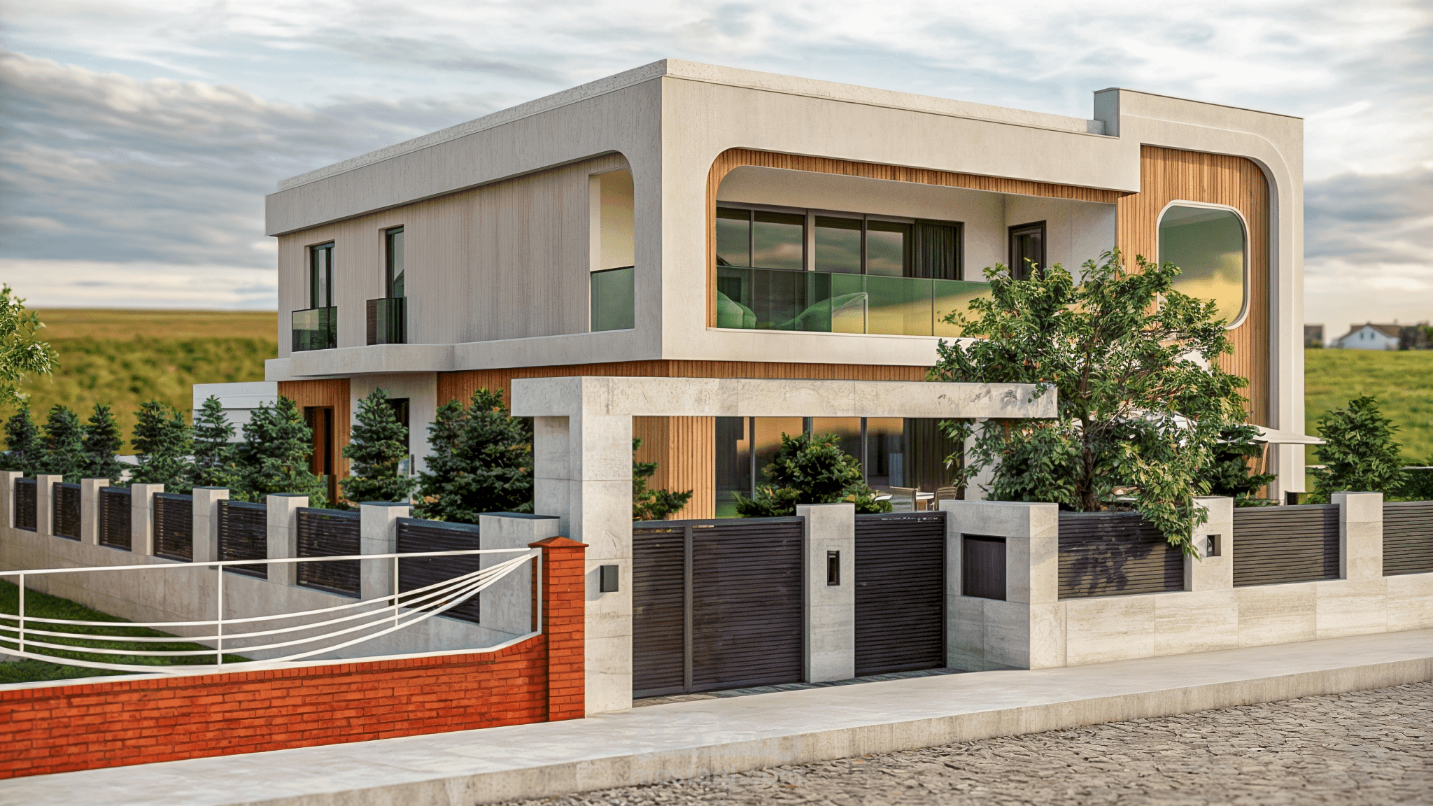 فيلا B.O. التصميم المعماري والتصميم الداخلي | المفهوم والتصور ثلاثي الأبعاد