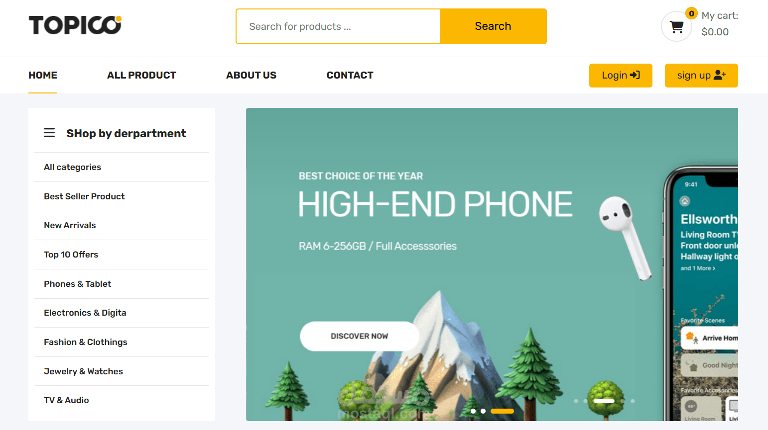 منصة بيع إلكترونية تفاعليةTopico Store