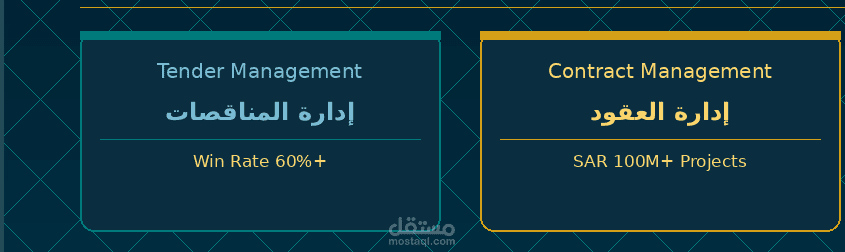 اعدادا ودراسة المناقصات من ملف فني ومراجعة الملف المالي.