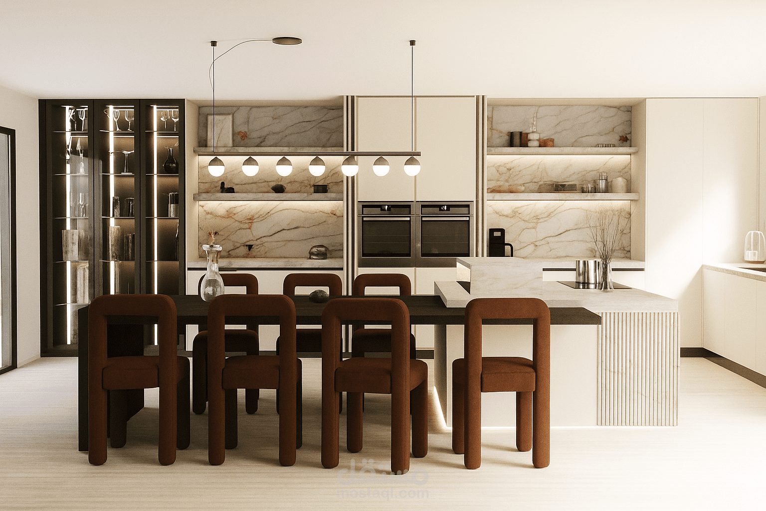 تصميم مطبخ عصري 2D/3D