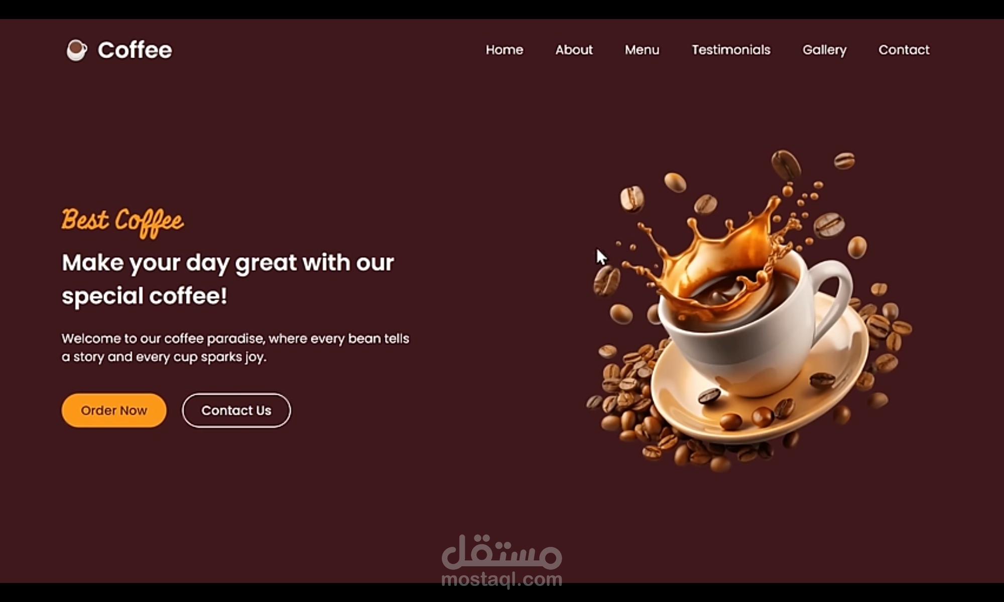 Responsive Coffee shop website