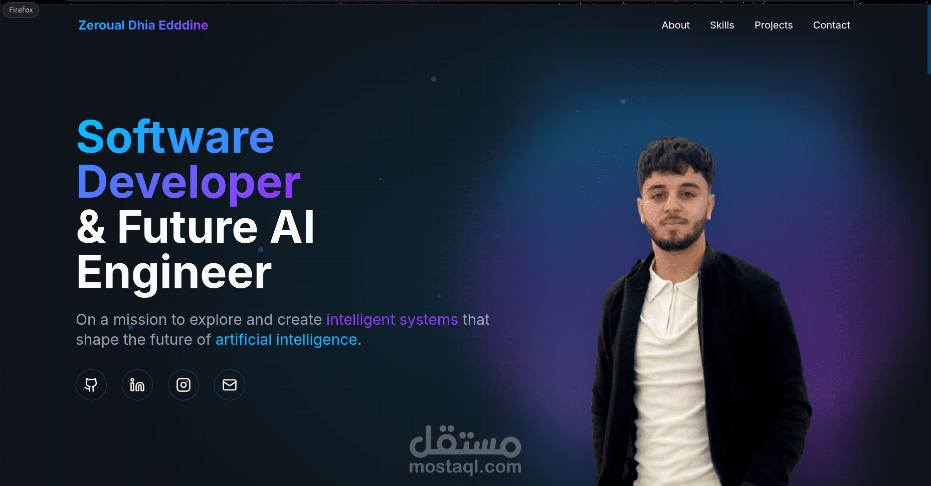 موقع بورتفوليو شخصي (Portfolio Website)