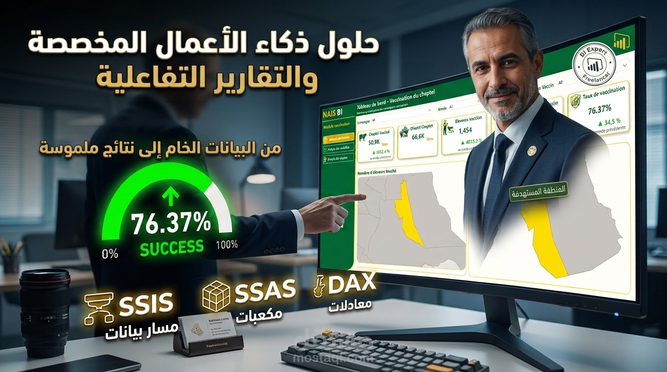 بناء حل متكامل لذكاء الأعمال (BI) وتصميم لوحة تحكم تفاعلية (Dashboard) لتحليل بيانات وزارة الفلاحة