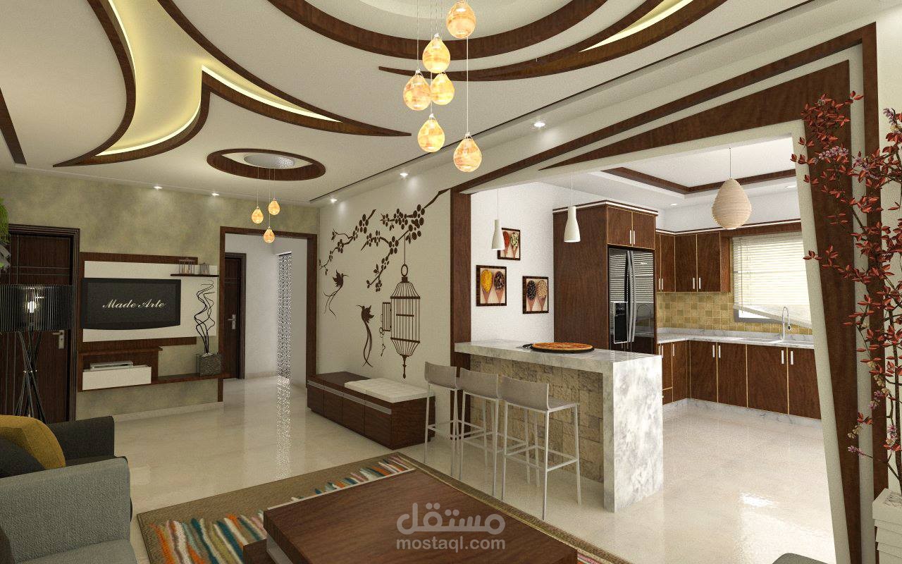 تصميم داخلي لشقة سكنية