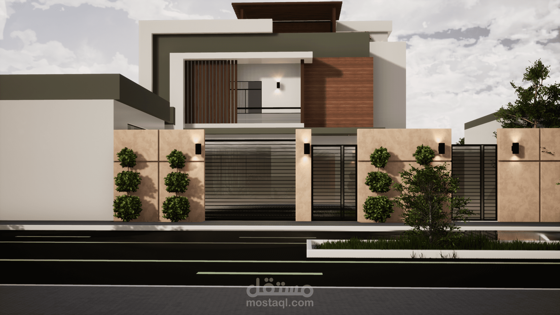 واجهات لفيلا سكنية في المملكة العربية السعودية