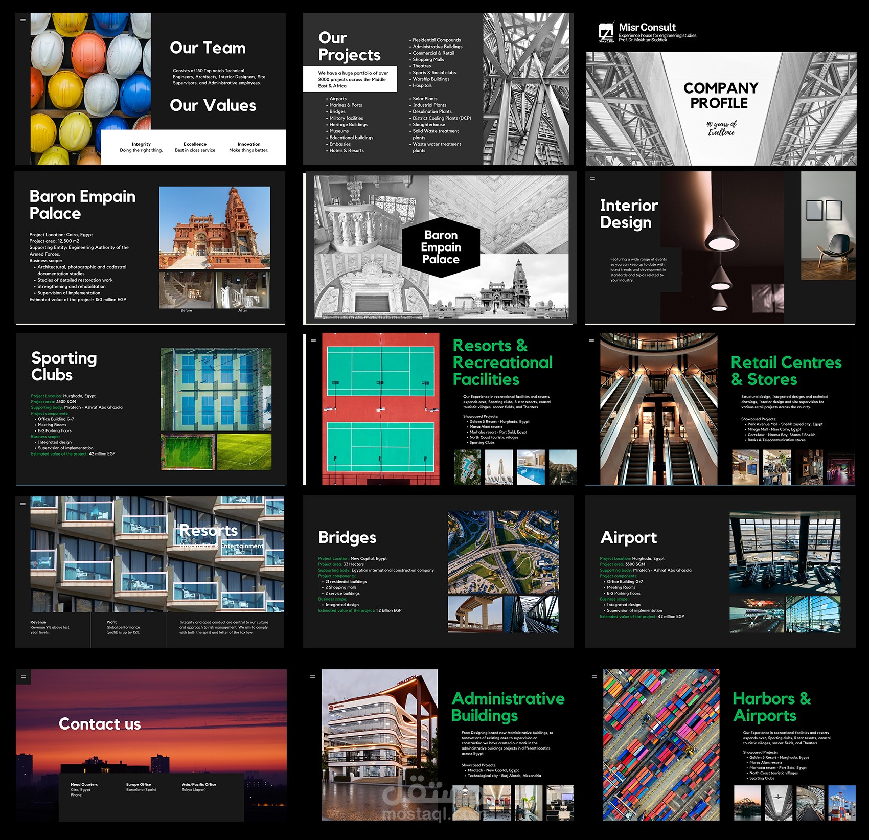 تصميم عرض تقديمي و بورتفوليو