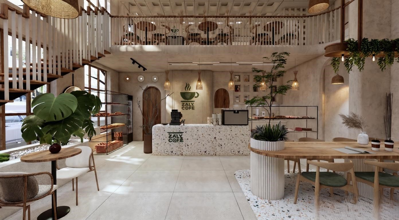 تصميم مقهى على الطراز الاسكندنافي