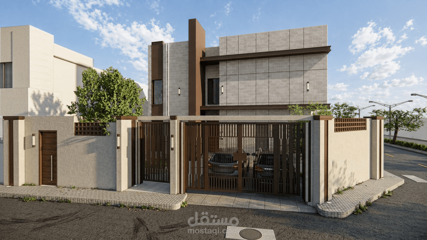 تصميم واجهات فيلا ولاندسكيب - السعودية