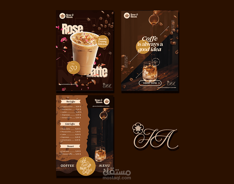 Brew & Bloom – Coffee Shop Social media design