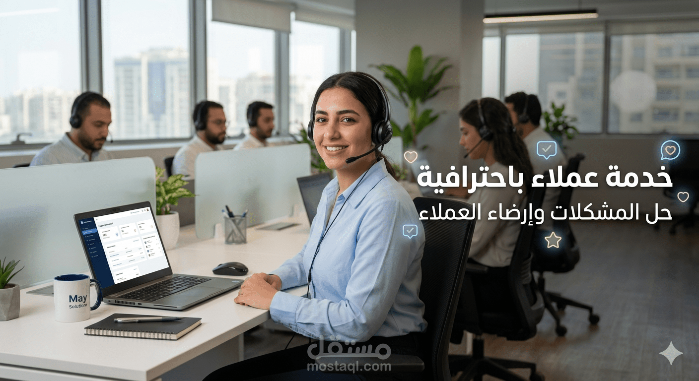 نموذج محادثة خدمة عملاء احترافية وحل المشكلات