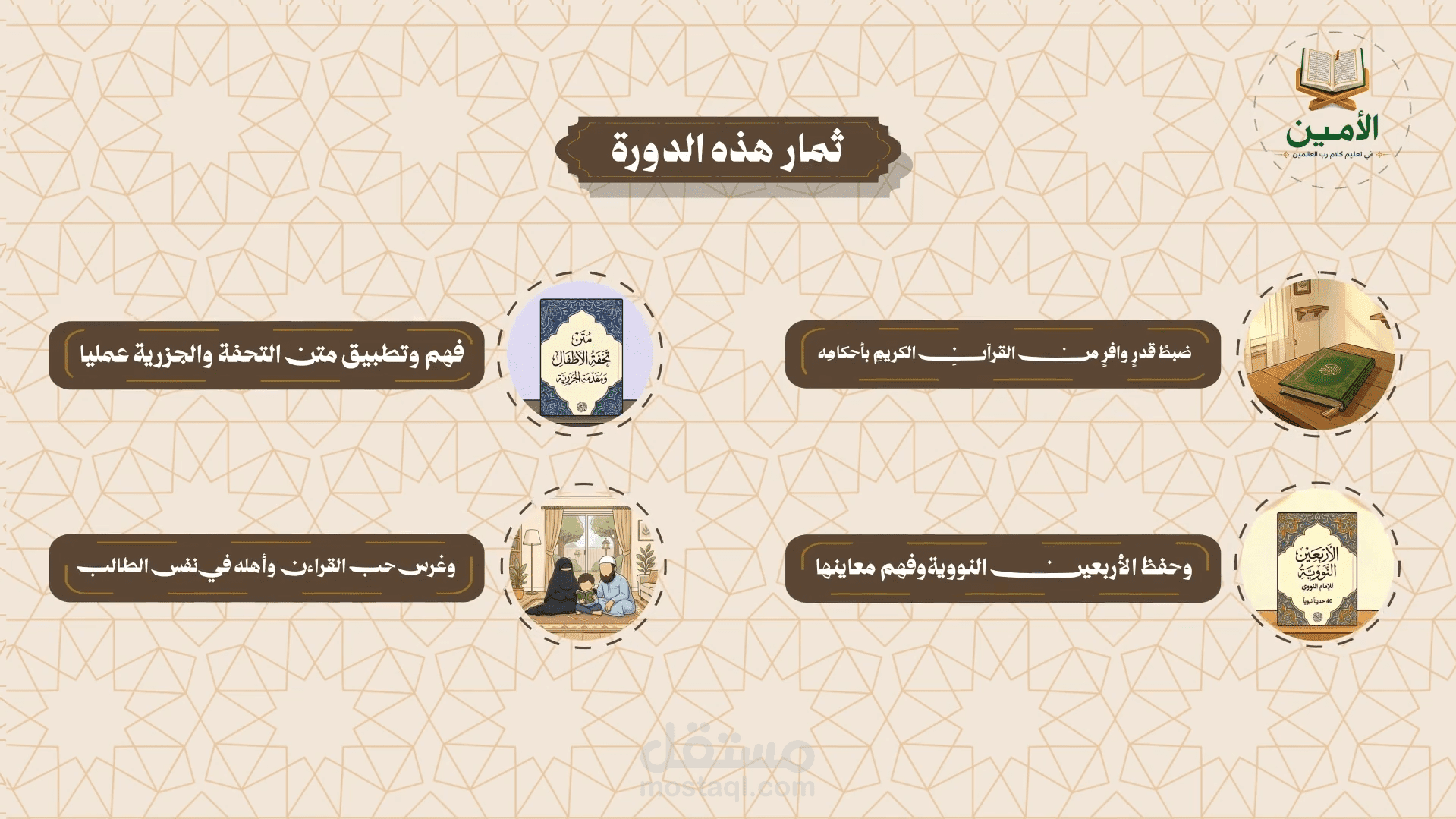 إعلان دورة مركز الأمين
