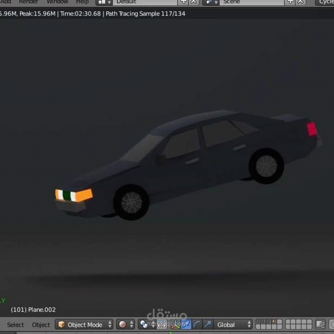 نمذجة سيارة low poly car modeling
