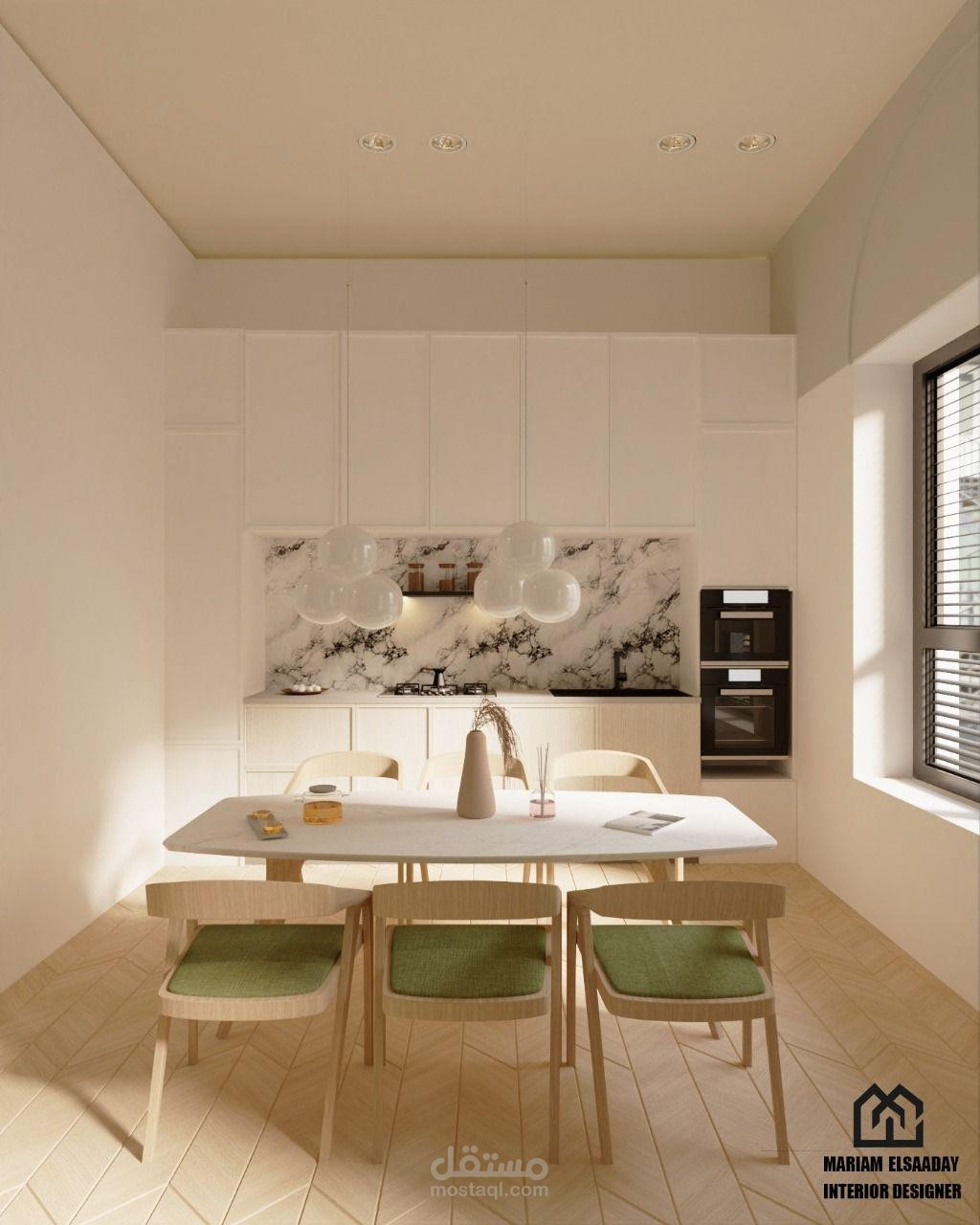 kitchen ,living and dining room