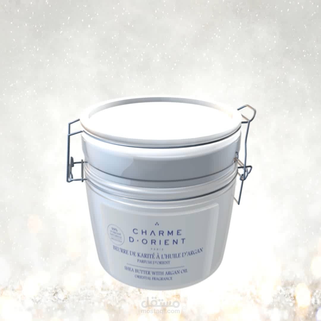 3D Motion Graphic For instagram ads زبدة الشيا C4D E3d