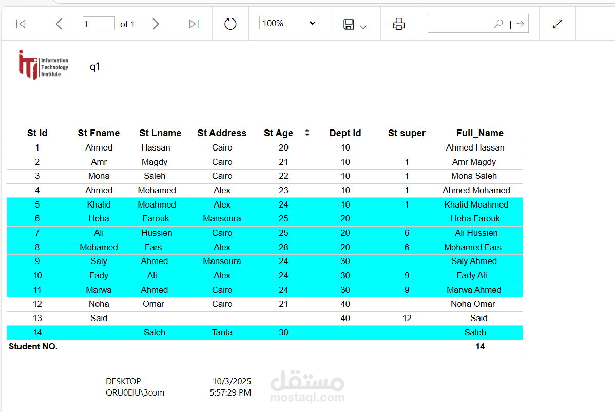 Reports Using SSRS