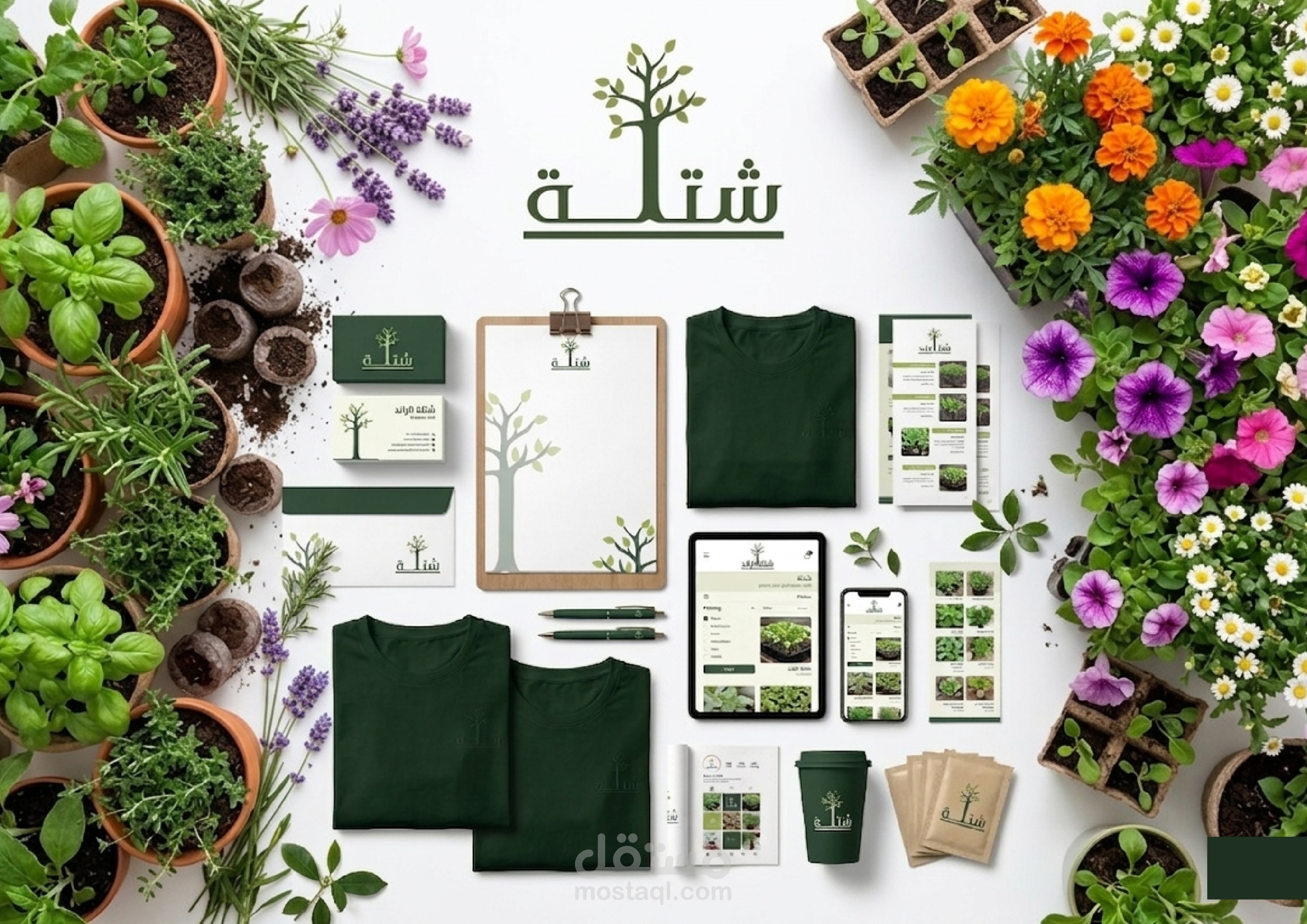 "تصميم الهوية البصرية لـ "شتلة" متجر خاص ببيع الشتلات الزراعيــــــة