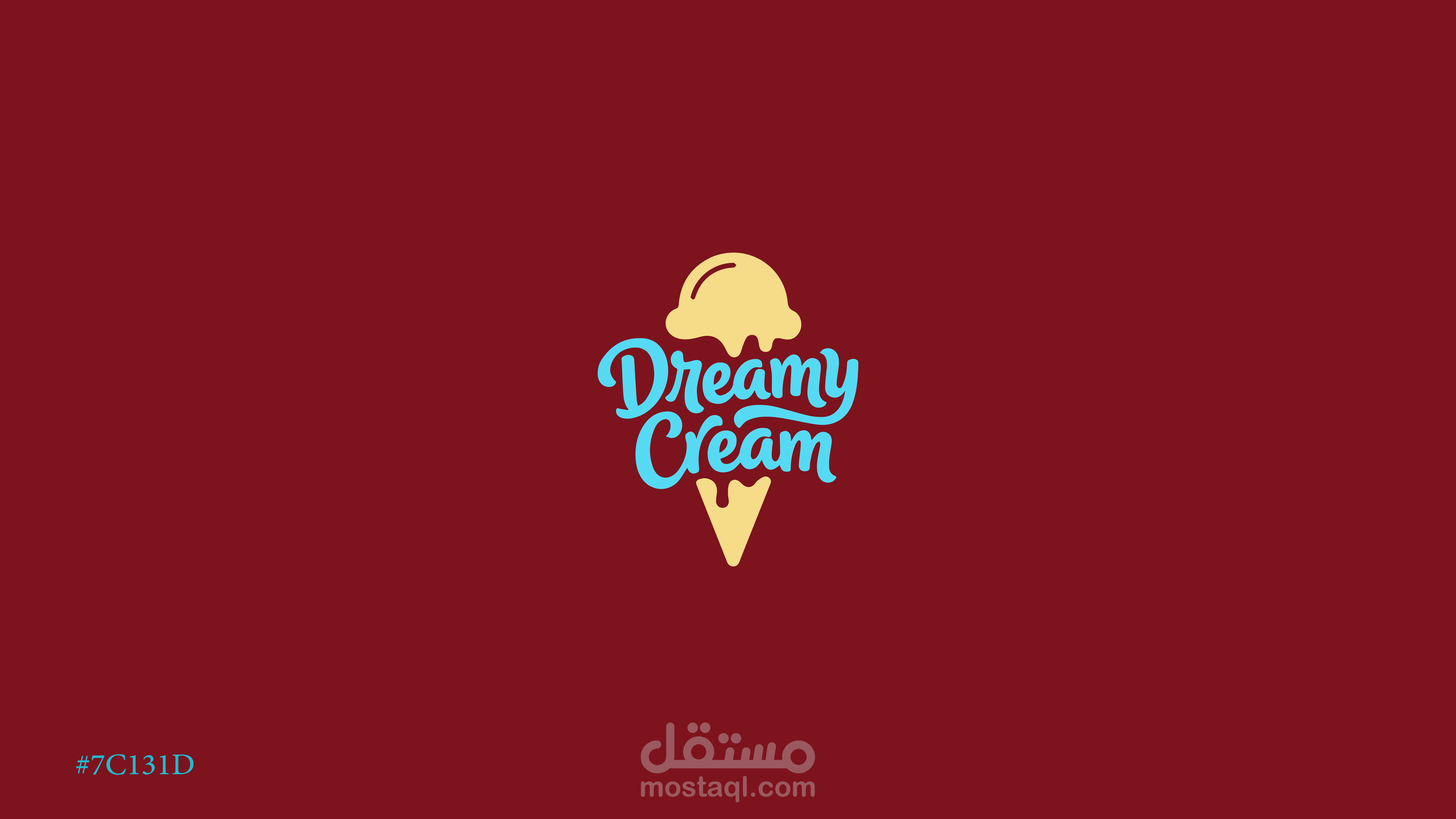 تصميم الهوية البصرية  لـــ  - DREAMY CREAM - جدة، السعودية