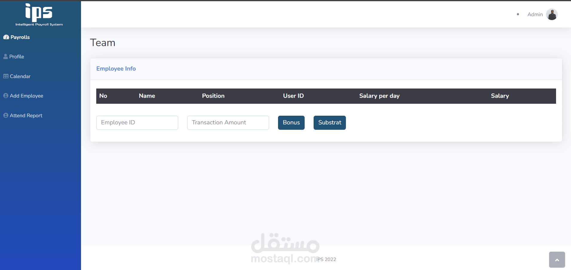 Payroll Management System (تطبيق ويب وموبايل)