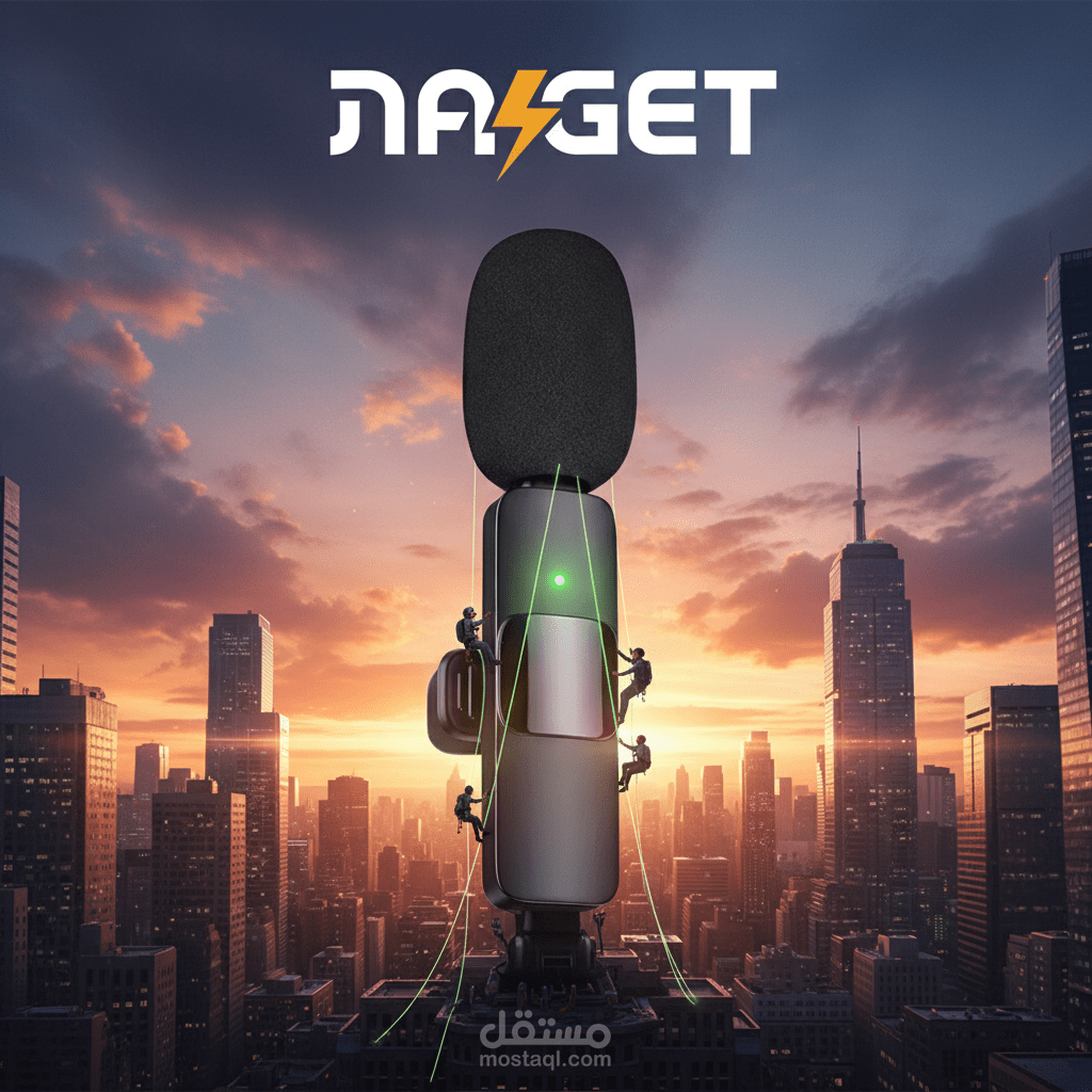 إعلان إبداعي مستقبلي لمنتج صوتي باستخدام الذكاء الاصطناعي