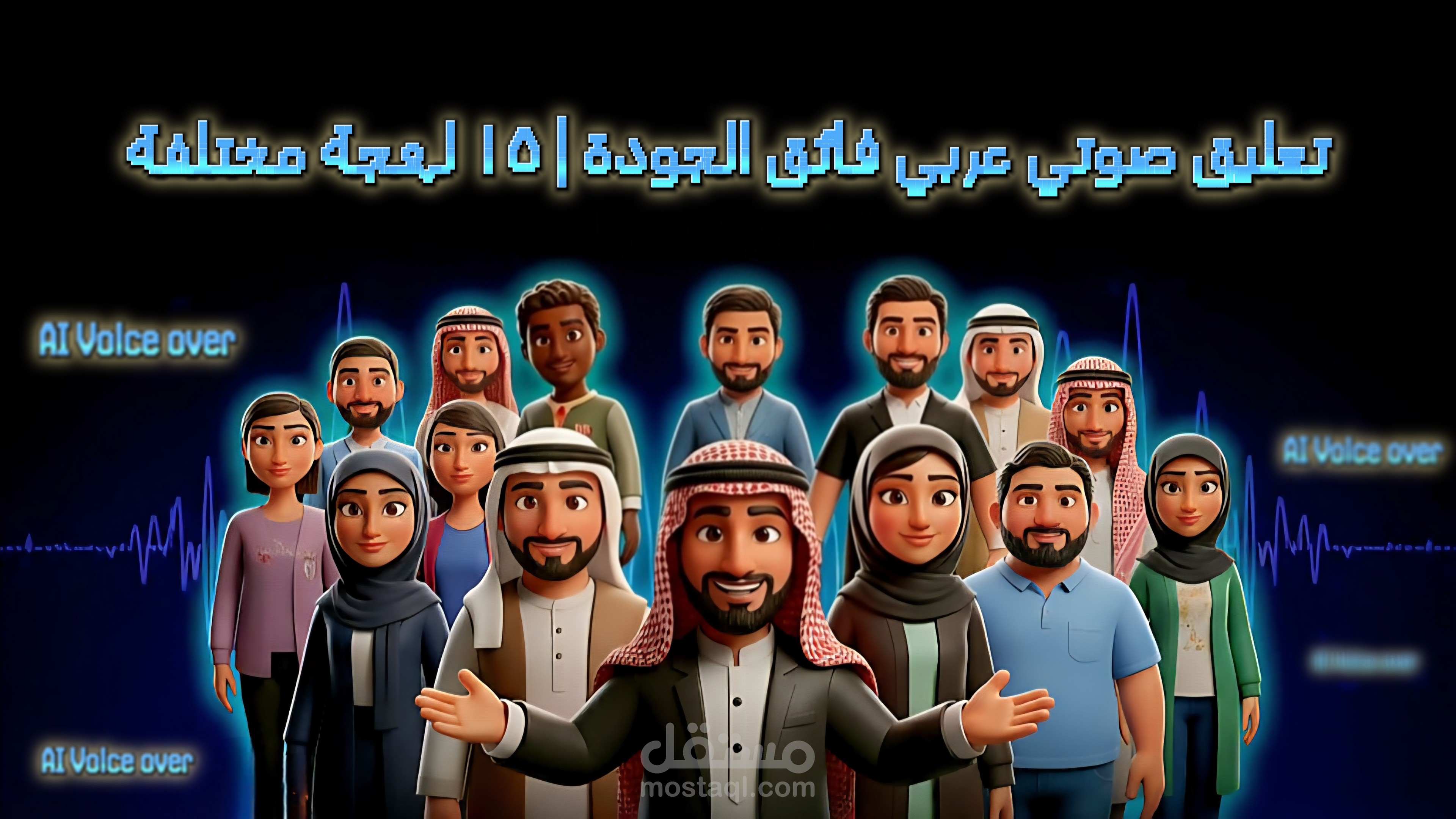 ١٥ لهجة عربية في فيديو واحد | جودة لا تضاهى لـ AI Voiceover