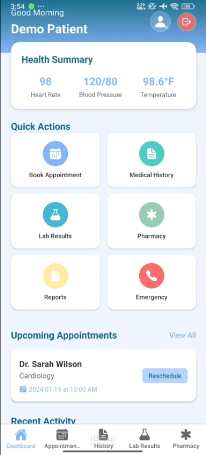 Patient Mobile Application