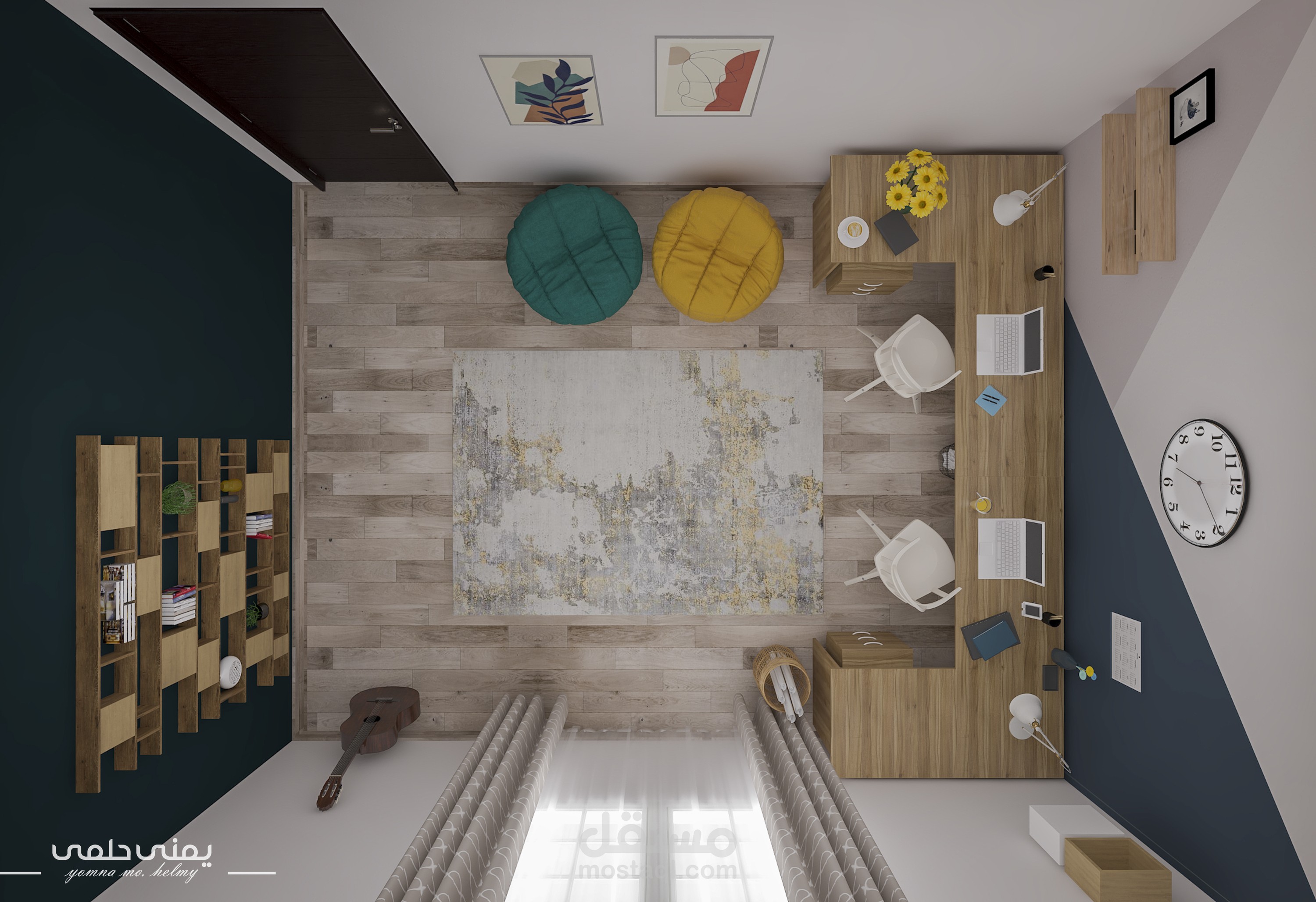 غرفة مكتب منزلية - work space