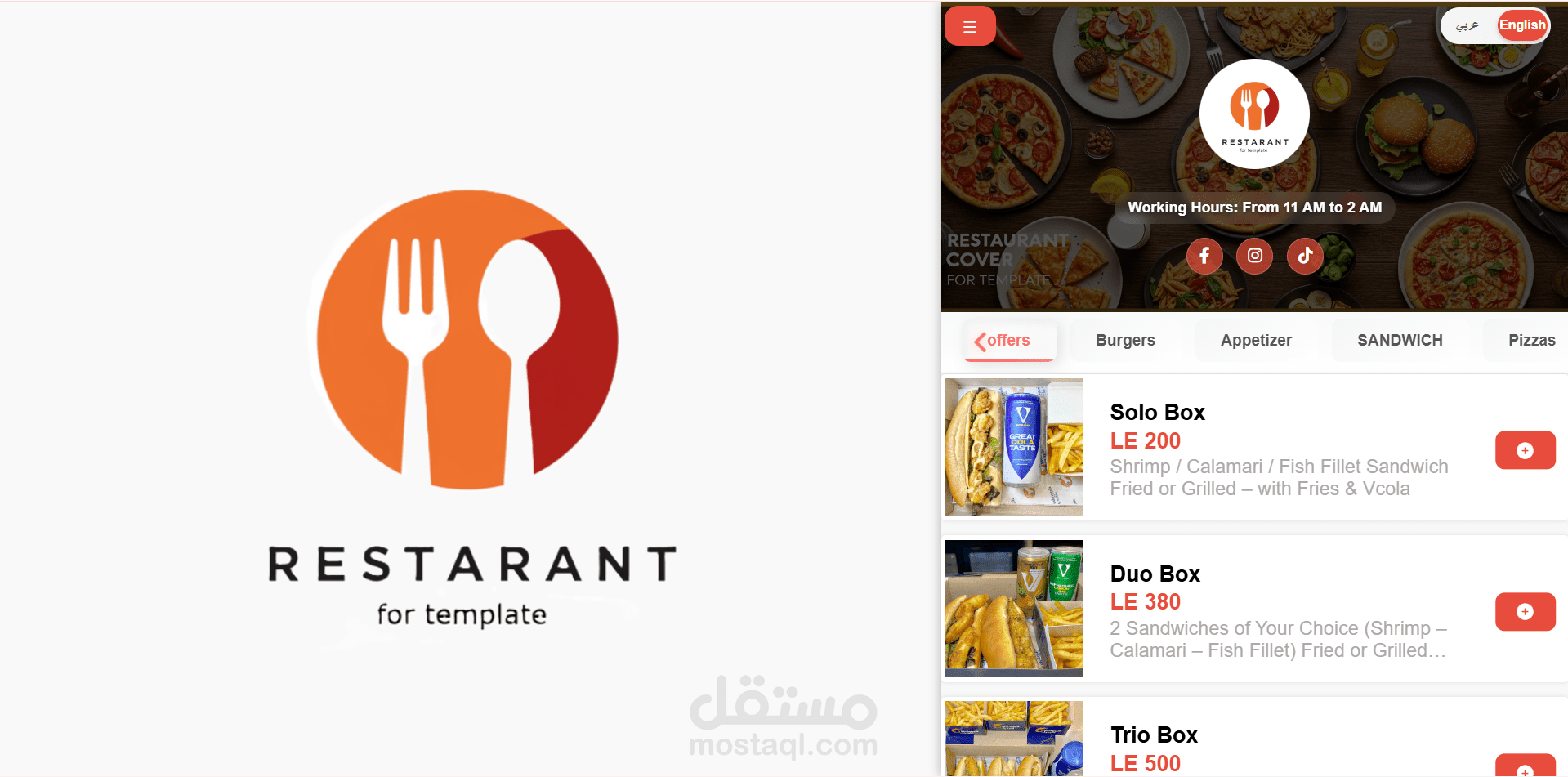 Online Food Ordering System with Cart & Payment Integration