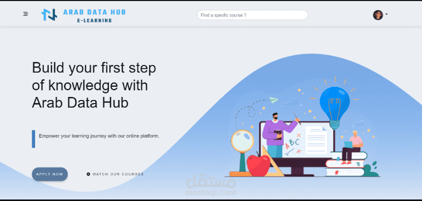 E-Learning web application-منصه تعليمية