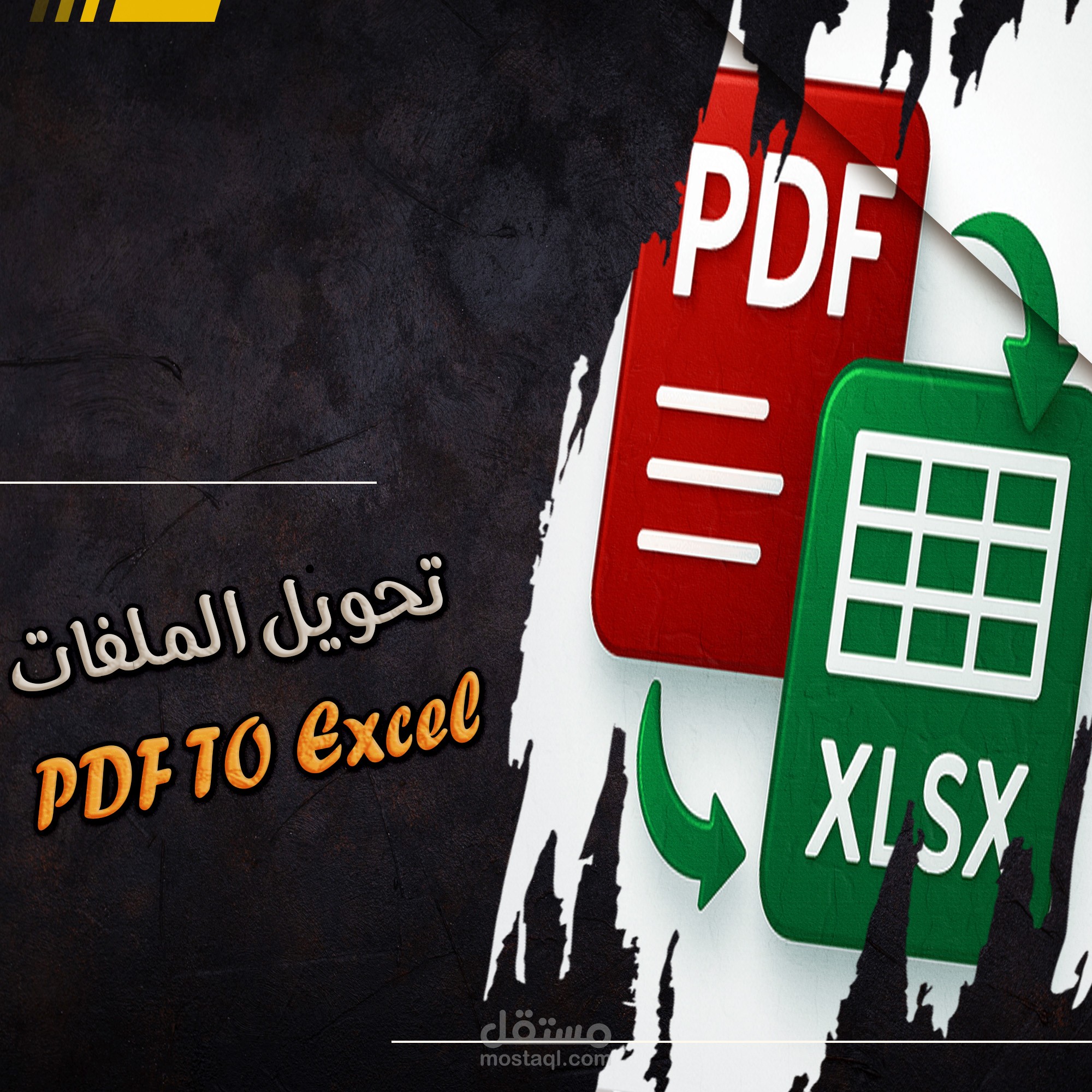 تفريغ ملفات pdf او صور الي Excel