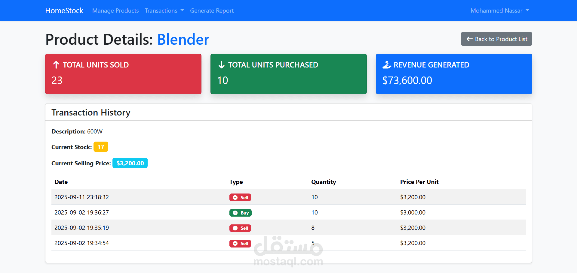 Inventory and Sales Management System