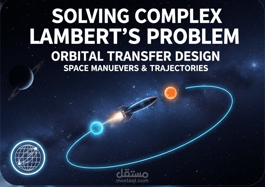 حل مشكلة لامبرت المعقدة (Lambert's Problem) لتصميم عمليات النقل المداري والمناورات الفضائية