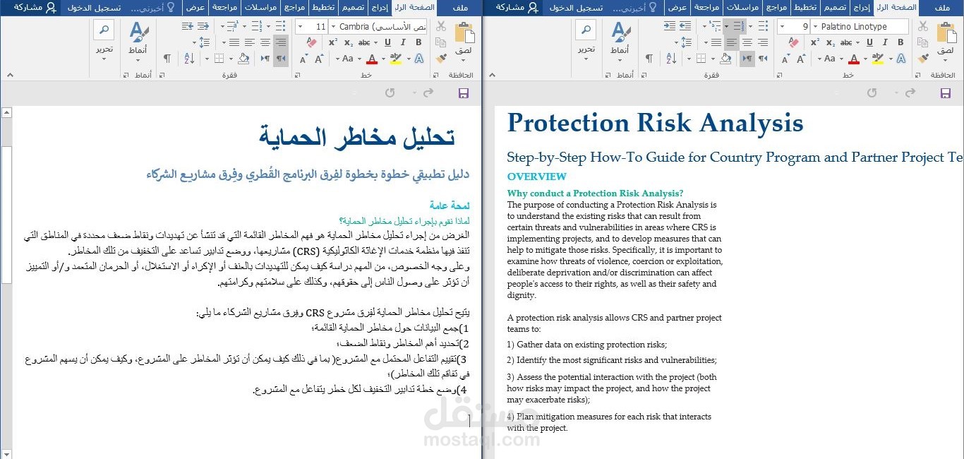 ترجمة دليل خطوة بخطوة لتحليل مخاطر الحماية